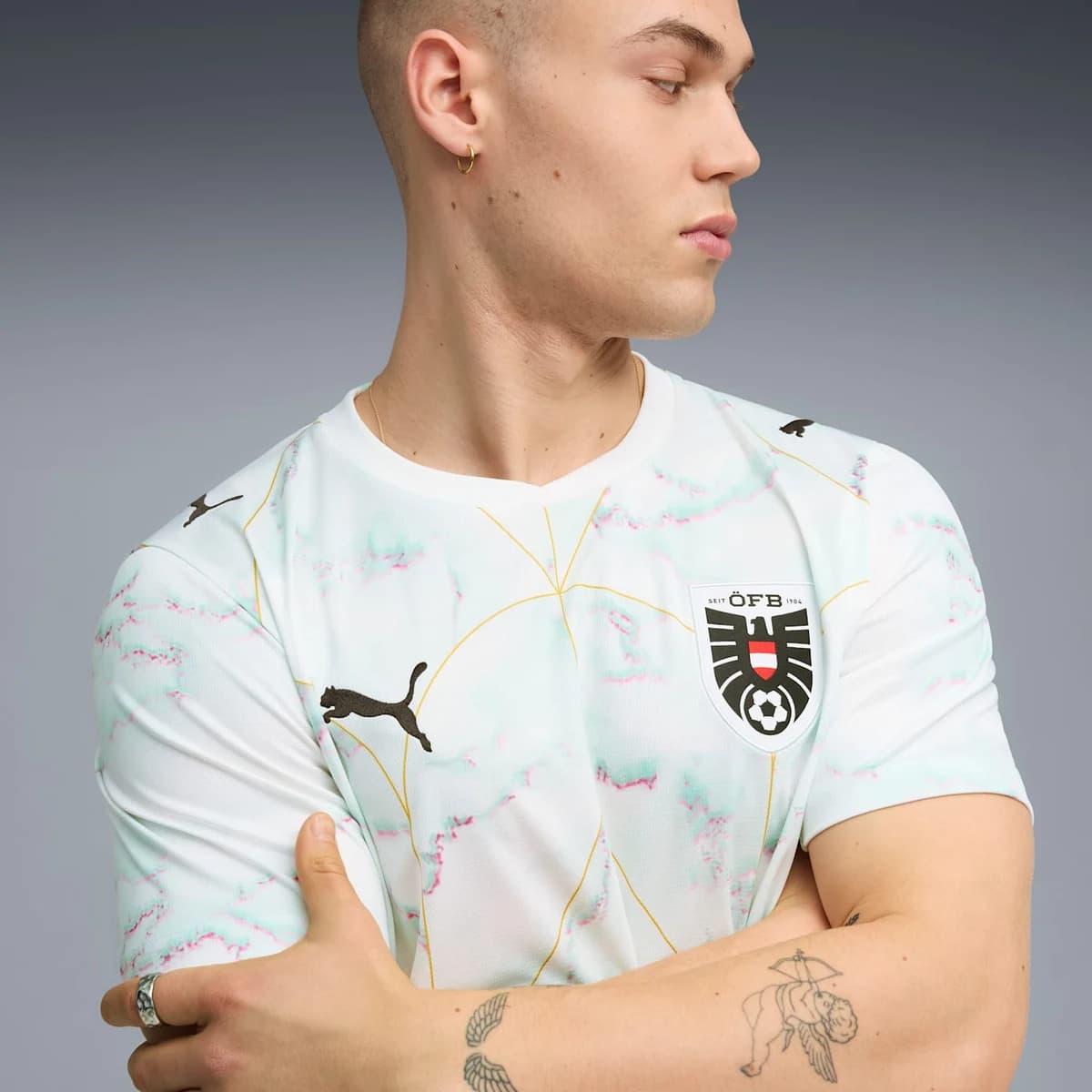 Oostenrijk Uitshirt 2026 - detail