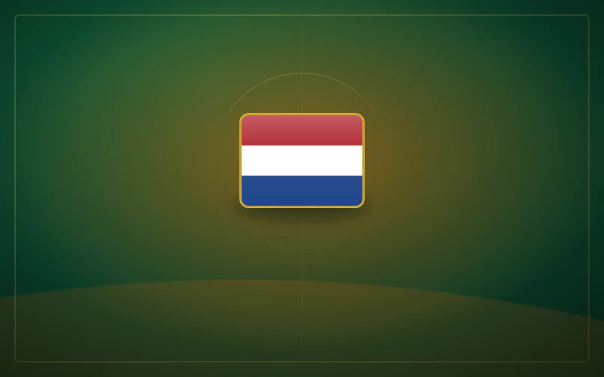Oranje WK 2026 embleem voor Nederland in smaragd en goud