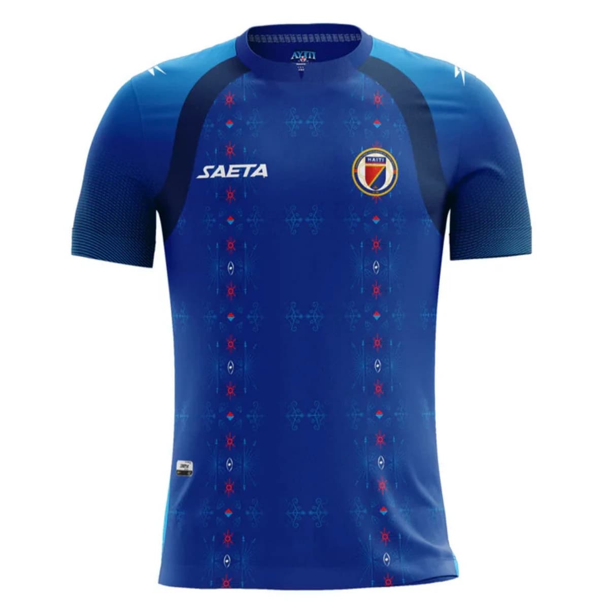 Haïti WK 2026 thuisshirt in blauw met rode accenten